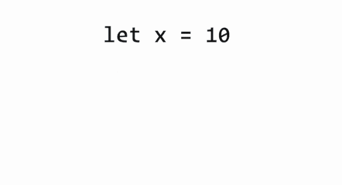 let x = 10